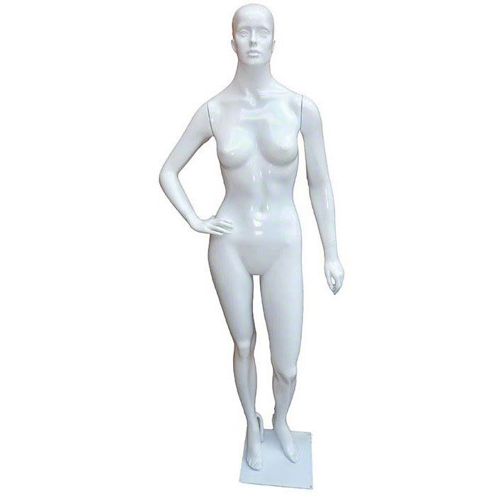 Manequim Masculino Meio Corpo. PVC Tradicional. Branco – Cmanequim